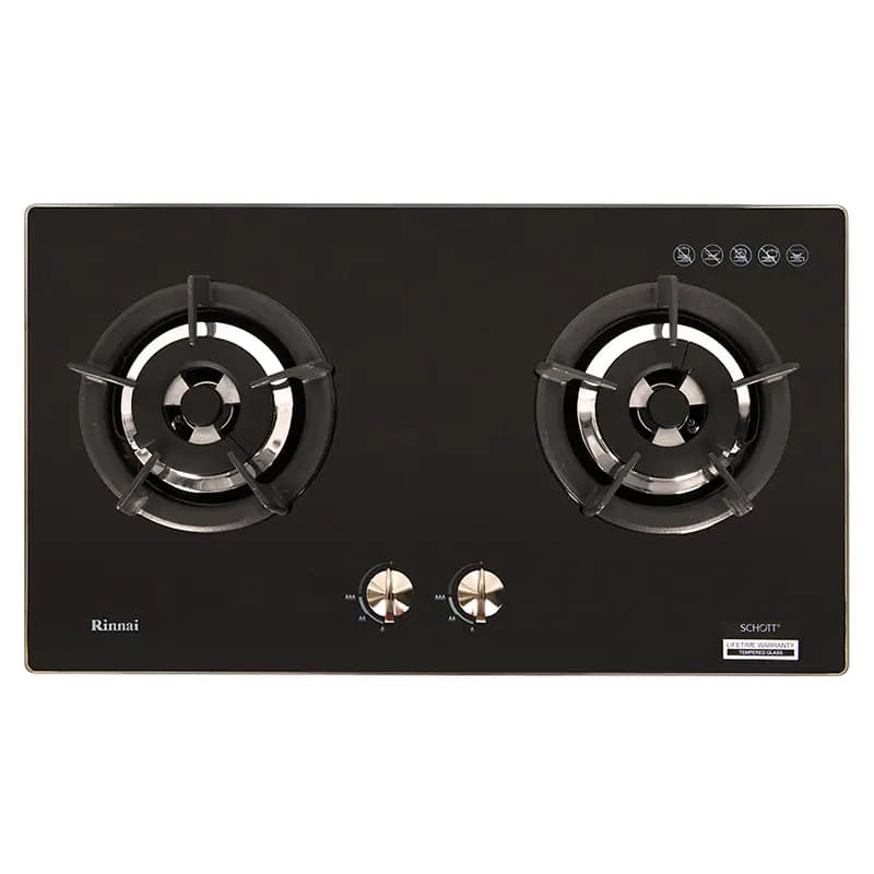 RB-2GHC (BK) Two Burner Tempered Glass Top