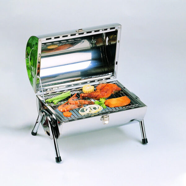 HG-21080S Cylinder S/Steel Charcoal BBQ Grill