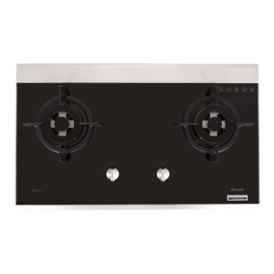 RB-7502D Black Tempered Glass Two Burner Top